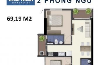 Bán căn hộ 2 phòng ngủ, lầu 19.03 Chung cư Q7 Saigon Riverside Complex