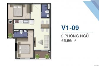 Bán căn hộ Q7 Saigon Riverside 2 phòng ngủ thuộc tầng cao, 66.66m2