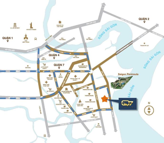 7Bán căn hộ Q7 Saigon Riverside thuộc tầng trung, diện tích 66.6m2
