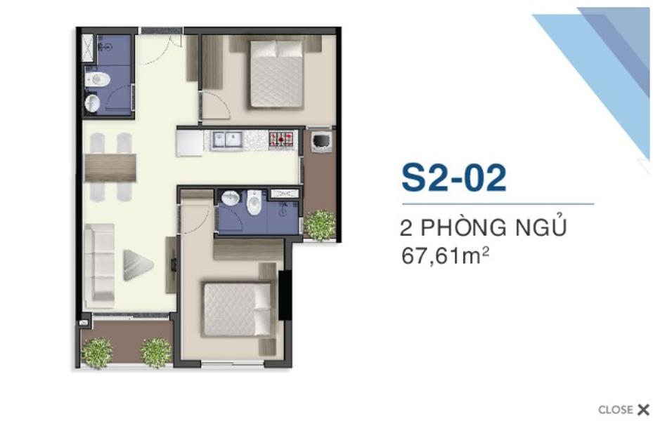 2Bán căn hộ tầng cao view đường phố nội khu Q7 Saigon Riverside.