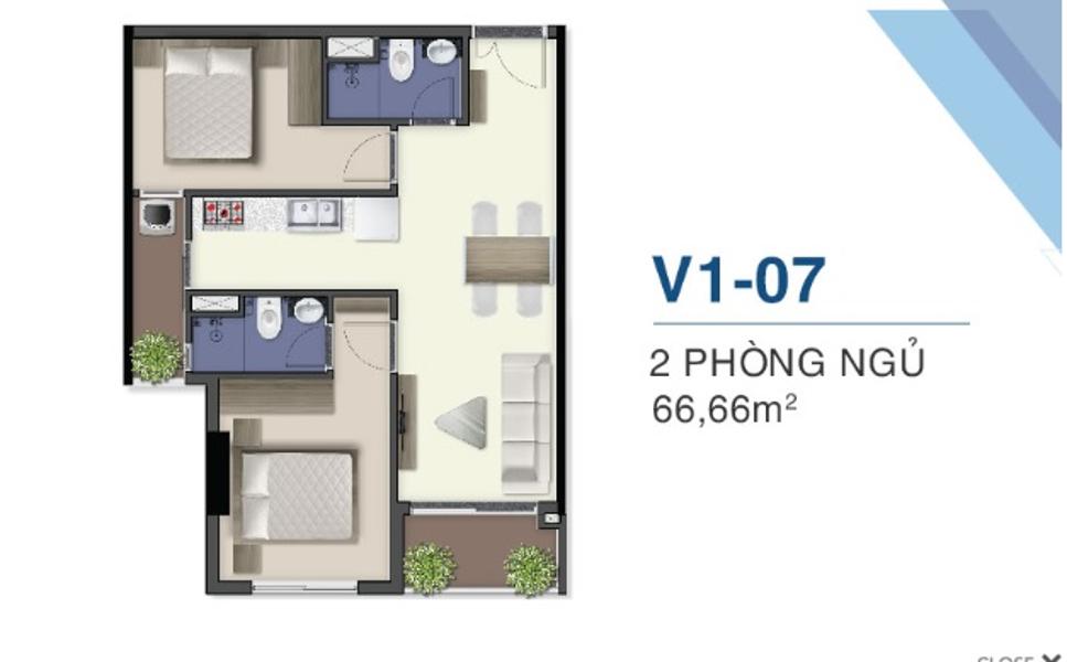 2Bán căn hộ Q7 Saigon Riverside nội thất cơ bản, view nội khu.