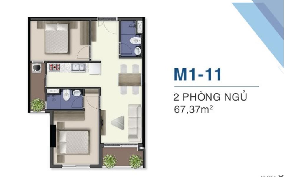 2Bán căn hộ Q7 Saigon Riverside tầng cao, ban công hướng Nam.